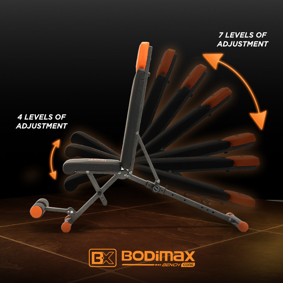 BODIMAX BENCH + BODIMAX ADJUSTABLE DUMBBELL CEMENT 6 IN 1 40KG