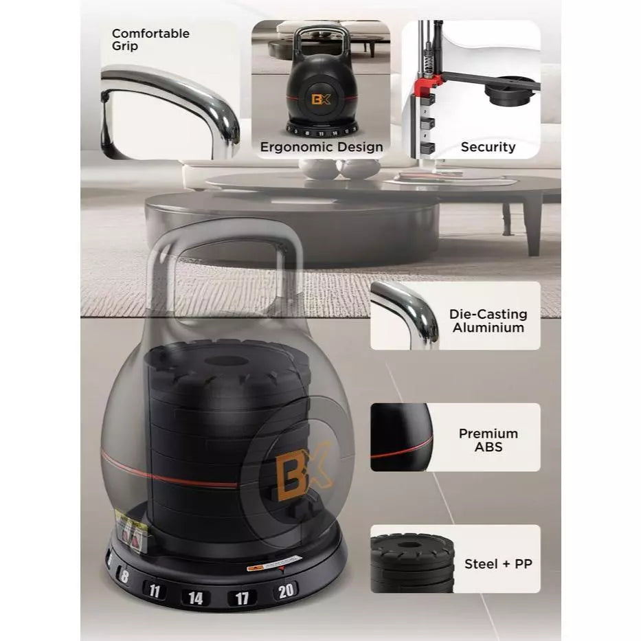 BODIMAX XTwistBell Adjustable Kettlebell 20kg