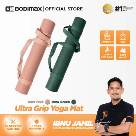BODIMAX PU RUBBER YOGA MATT DARK PINK