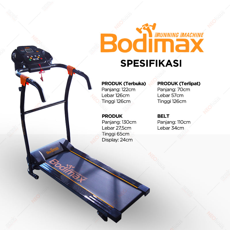 BODIMAX RUNNING MACHINE WHITE image 5