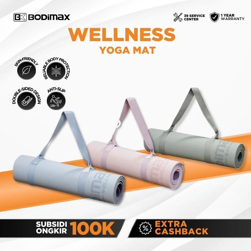 BODIMAX WELLNESS TPE YOGA MATT NAVY BLUE image 2