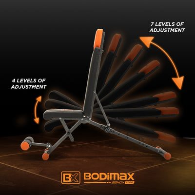 BODIMAX BENCH + BODIMAX ADJUSTABLE DUMBBELL CEMENT 6 IN 1 40KG