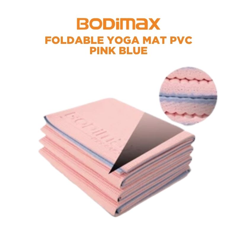 BODIMAX PVC FOLDABLE YOGAMATT PINK-BLUE