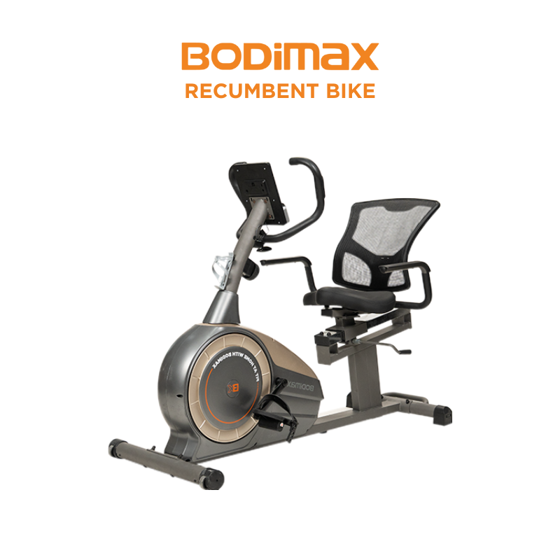 BODIMAX RECUMBENT BIKE GREY image 0