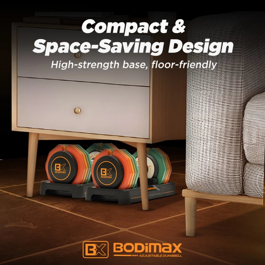 BODIMAX Dumbbell Set Adjustable 20kg / Alat Latihan Beban / Weight Training Dumbbell / Home Workout