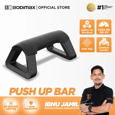 BODIMAX x FIZX PUSH UP BAR PORTABLE / Push Up Bar / Alat Push Up 188KG / Alat Fitness Dada