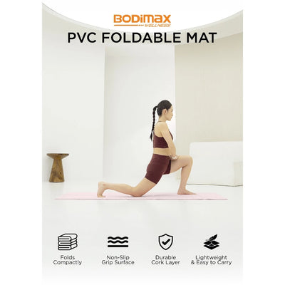 BODIMAX PVC FOLDABLE YOGAMATT PINK-BLUE
