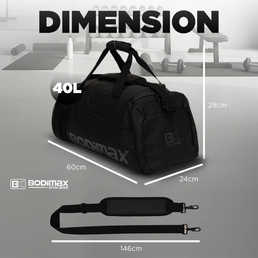 BODIMAX FITNESS GYM BAG GRAY