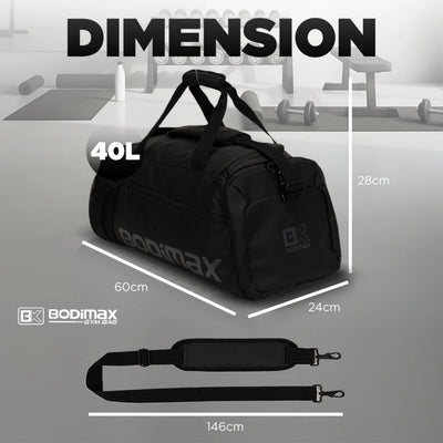 BODIMAX FITNESS GYM BAG GRAY