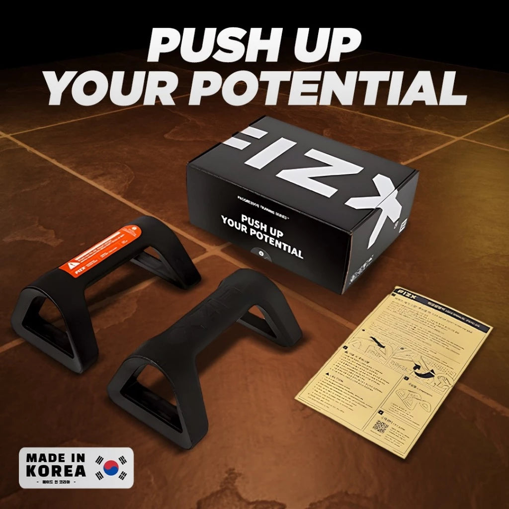 BODIMAX x FIZX PUSH UP BAR PORTABLE / Push Up Bar / Alat Push Up 188KG / Alat Fitness Dada