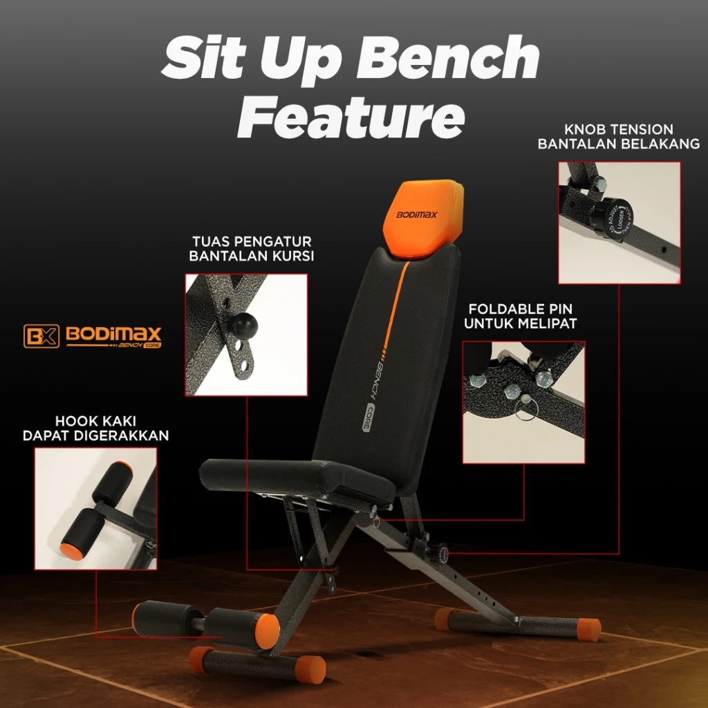 BODIMAX BENCH CORE / Adjustable Workout Bench / Bangku Latihan Rumahan