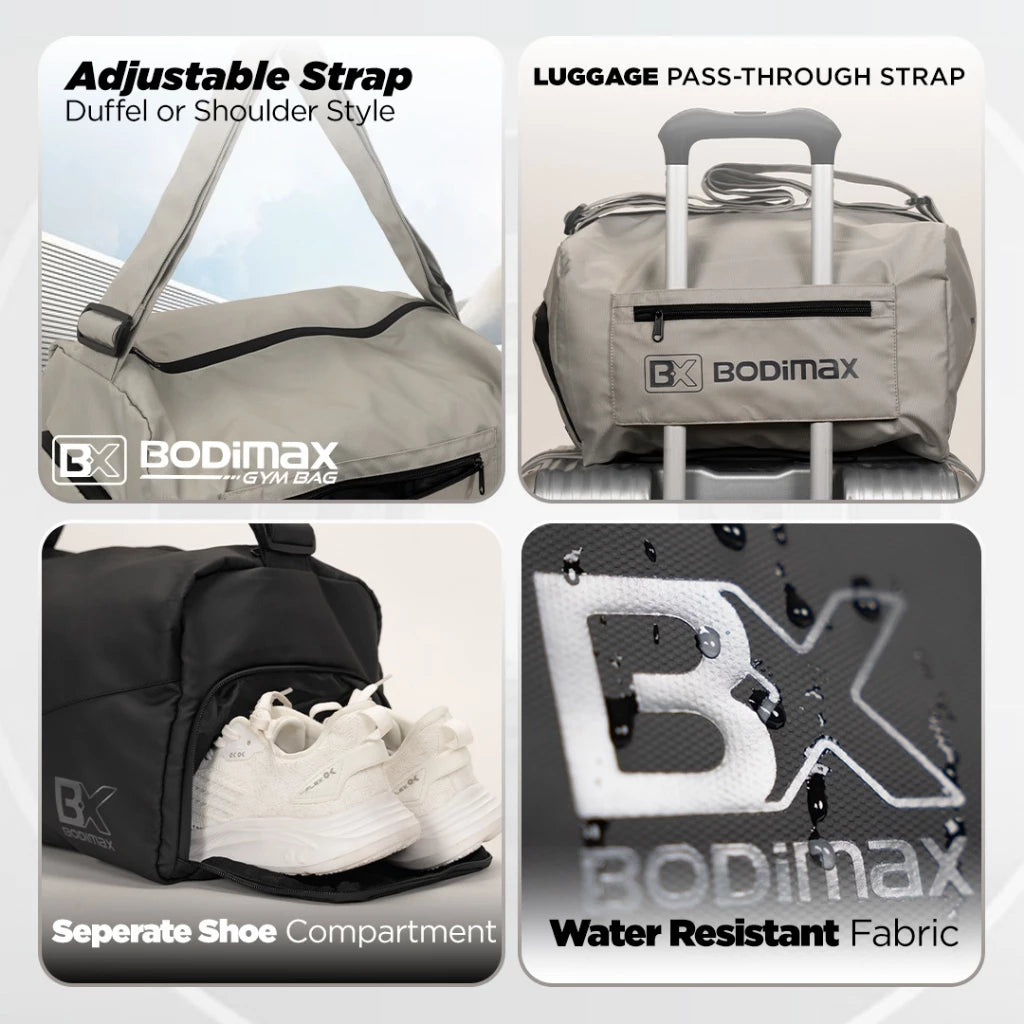 BODIMAX FITNESS GYM BAG GRAY