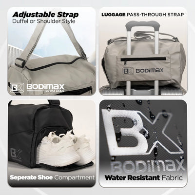 BODIMAX FITNESS GYM BAG GRAY