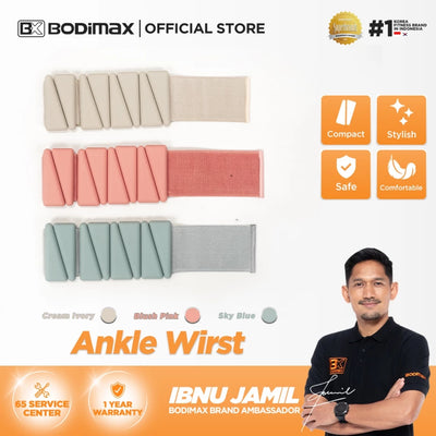 BODIMAX ANKLE WRIST TRIANGLE SHAPE BLUE 1 KG
