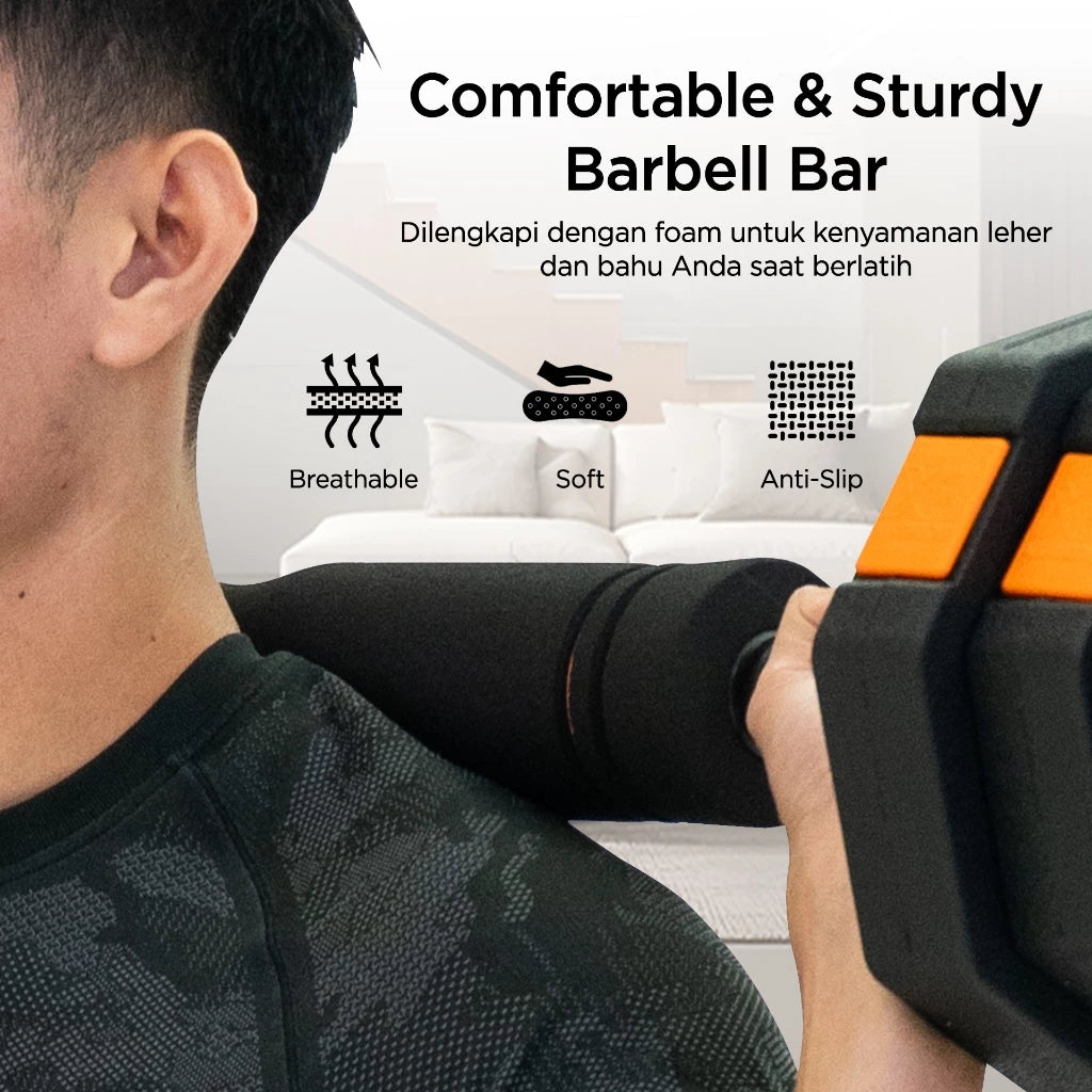 BODIMAX ADJUSTABLE DUMBELL CEMENT 6 IN 1 40KG