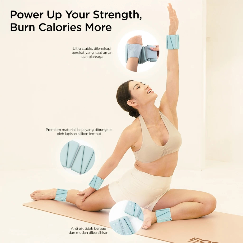 BODIMAX ANKLE WRIST TRIANGLE SHAPE BLUE 1 KG